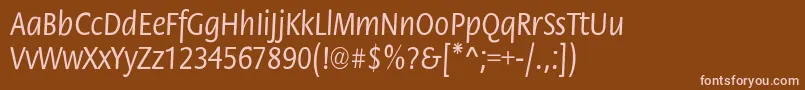 フォントStackcndNormal – 茶色の背景にピンクのフォント