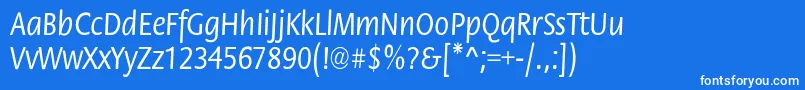 StackcndNormal Font – White Fonts on Blue Background