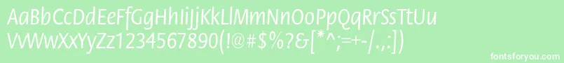 StackcndNormal Font – White Fonts on Green Background