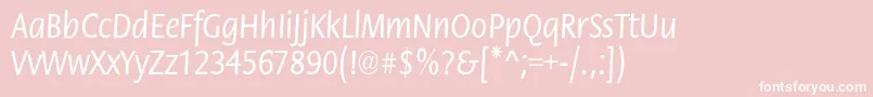 StackcndNormal Font – White Fonts on Pink Background