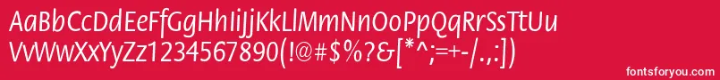 StackcndNormal Font – White Fonts on Red Background