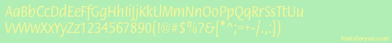 More about StackcndNormal Font StackcndNormal Font – Yellow Fonts on Green Background