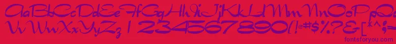 TabithaRegular Font – Purple Fonts on Red Background