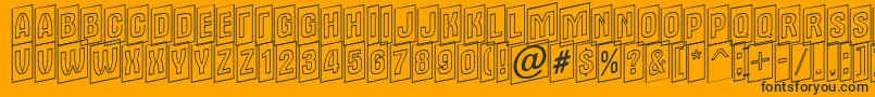 Шрифт Alter15 – чёрные шрифты на оранжевом фоне