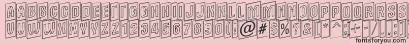 フォントAlter15 – ピンクの背景に黒い文字