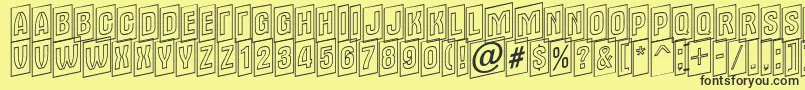 Alter15 Font – Black Fonts on Yellow Background
