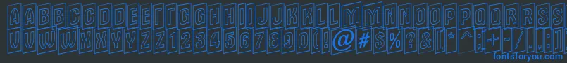 Alter15 Font – Blue Fonts on Black Background