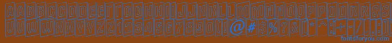 Alter15 Font – Blue Fonts on Brown Background