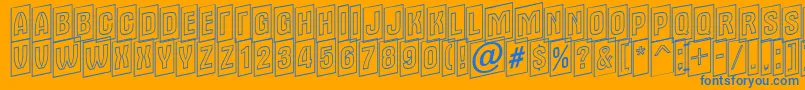 Alter15 Font – Blue Fonts on Orange Background