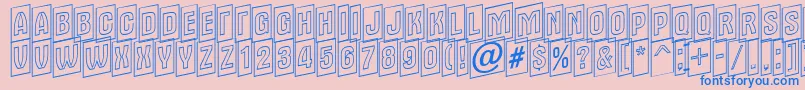 フォントAlter15 – ピンクの背景に青い文字