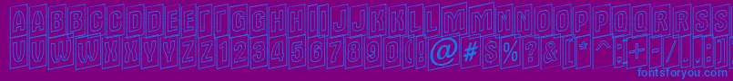 Alter15-fontti – siniset fontit violetilla taustalla