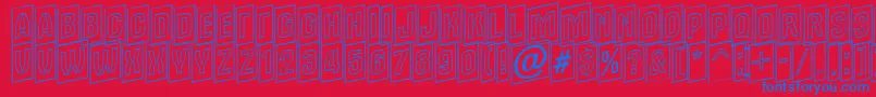 Alter15 Font – Blue Fonts on Red Background