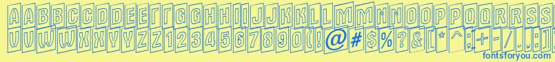 Alter15 Font – Blue Fonts on Yellow Background