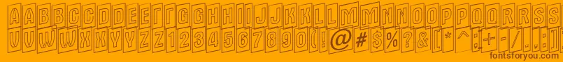 Alter15 Font – Brown Fonts on Orange Background