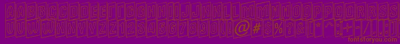 Alter15-Schriftart – Braune Schriften auf violettem Hintergrund