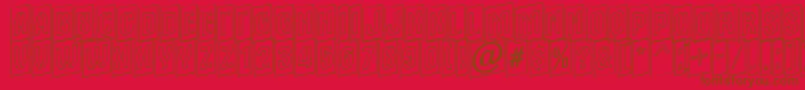 フォントAlter15 – 赤い背景に茶色の文字