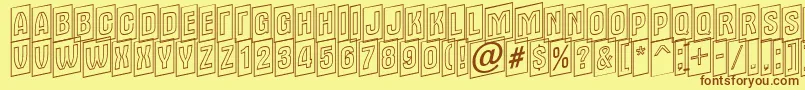 Alter15 Font – Brown Fonts on Yellow Background