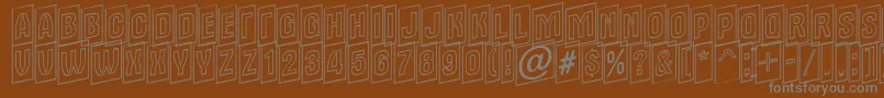 Alter15 Font – Gray Fonts on Brown Background