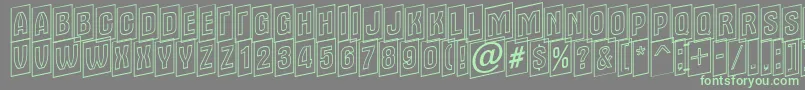 Alter15 Font – Green Fonts on Gray Background