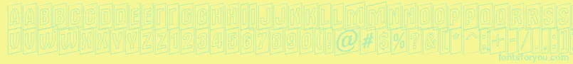 Alter15 Font – Green Fonts on Yellow Background