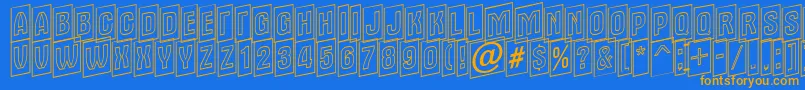 Alter15 Font – Orange Fonts on Blue Background
