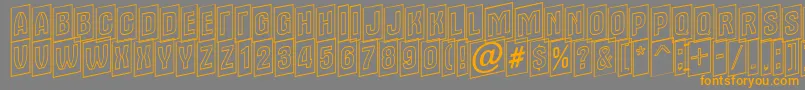 Alter15 Font – Orange Fonts on Gray Background