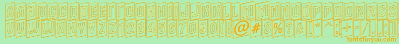Alter15 Font – Orange Fonts on Green Background