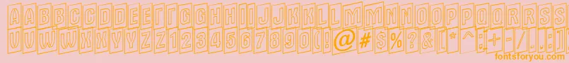 Alter15 Font – Orange Fonts on Pink Background