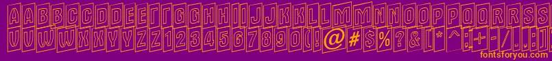 Alter15 Font – Orange Fonts on Purple Background