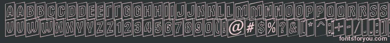 フォントAlter15 – 黒い背景にピンクのフォント