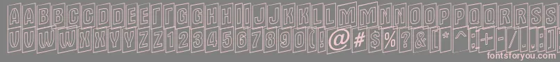 Alter15-fontti – vaaleanpunaiset fontit harmaalla taustalla