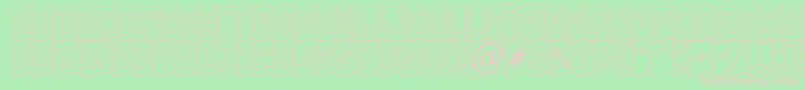 フォントAlter15 – 緑の背景にピンクのフォント