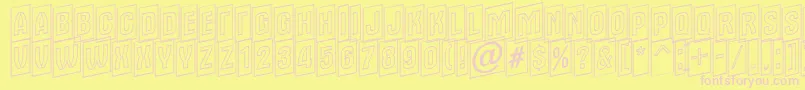Alter15 Font – Pink Fonts on Yellow Background