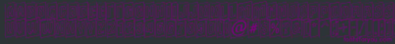 Alter15-fontti – violetit fontit mustalla taustalla
