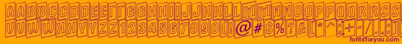 Alter15 Font – Purple Fonts on Orange Background