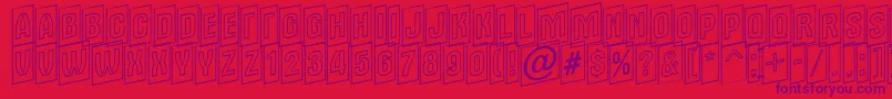 Alter15 Font – Purple Fonts on Red Background