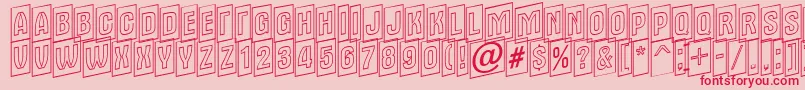 Alter15 Font – Red Fonts on Pink Background