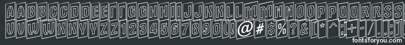 Alter15-fontti – valkoiset fontit mustalla taustalla