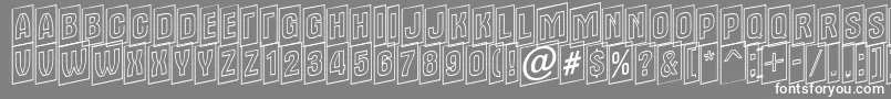 フォントAlter15 – 灰色の背景に白い文字