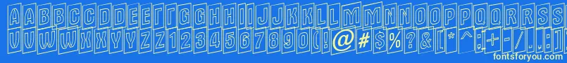 フォントAlter15 – 黄色の文字、青い背景