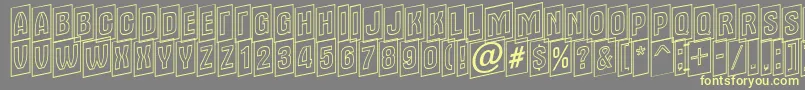 Alter15 Font – Yellow Fonts on Gray Background