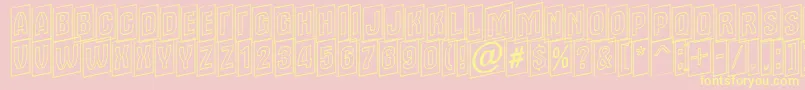 フォントAlter15 – 黄色のフォント、ピンクの背景