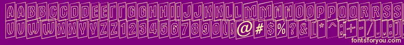 Alter15 Font – Yellow Fonts on Purple Background