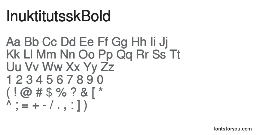 Czcionka InuktitutsskBold – alfabet, cyfry, specjalne znaki