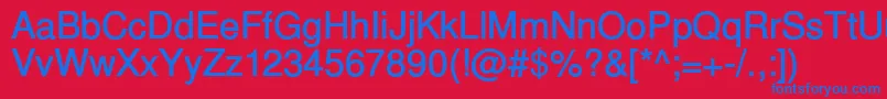 フォントInuktitutsskBold – 赤い背景に青い文字