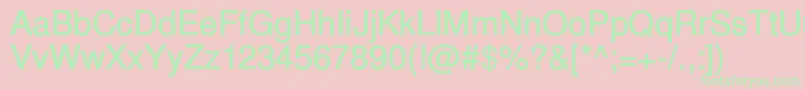 Шрифт InuktitutsskBold – зелёные шрифты на розовом фоне