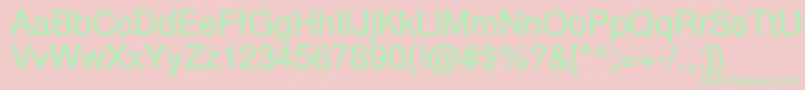 InuktitutsskBold Font – Green Fonts on Pink Background