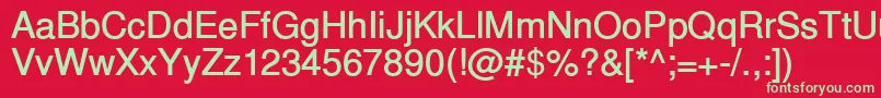 フォントInuktitutsskBold – 赤い背景に緑の文字