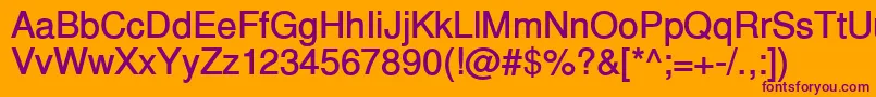 InuktitutsskBold Font – Purple Fonts on Orange Background