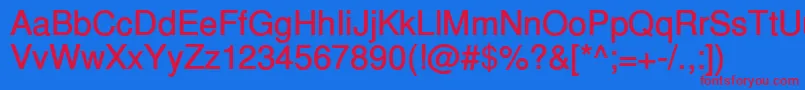 InuktitutsskBold Font – Red Fonts on Blue Background